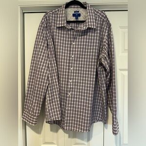 Egara Men's Lavender Checkered Button Down Shirt